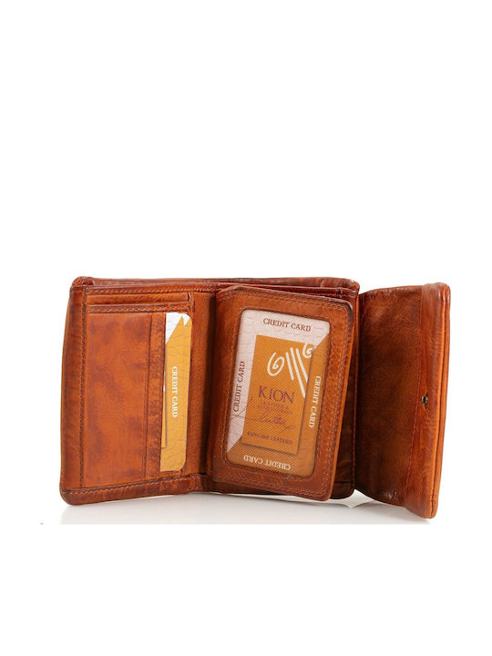 Leather Women's Wallet Tabac Brown