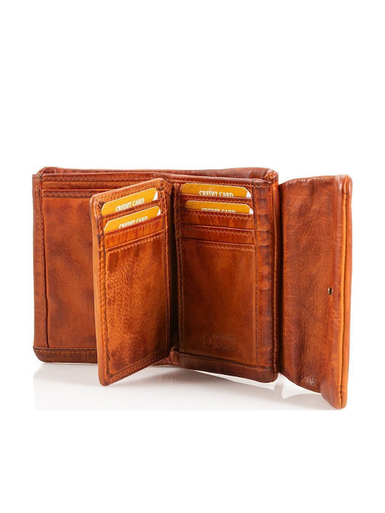 Leather Women's Wallet Tabac Brown