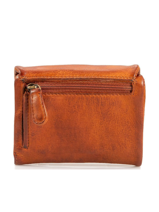 Leather Women's Wallet Tabac Brown