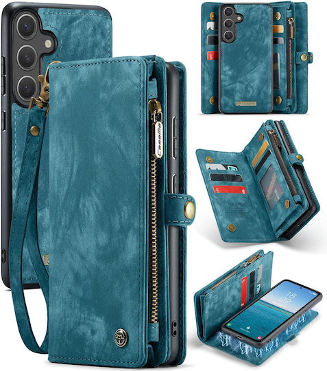 Caseme 008 Samsung Galaxy S25 5g Wallet Case Detachable Silicone Case Blue