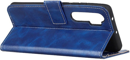 Tel1 Xiaomi Mi Note 10 Lite Retro Crazy Horse Texture Book Case Blue