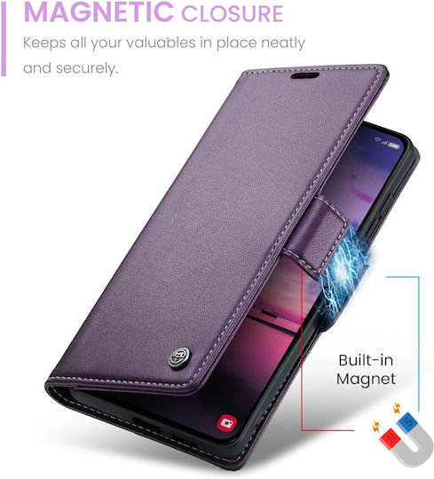 Caseme 023 Samsung Galaxy S26 5g Rfid Θήκη Πορτοφόλι Δερμάτινη –purple
