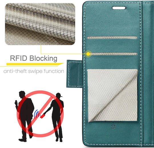 Caseme 023 Samsung Galaxy S26 Ultra 5g Rfid Wallet Synthetic Leather Case Green