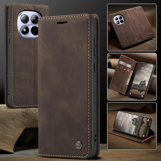 Caseme 013 Xiaomi Redmi Note 15 Pro 4g Retro Leather Θήκη Βιβλίο Brown