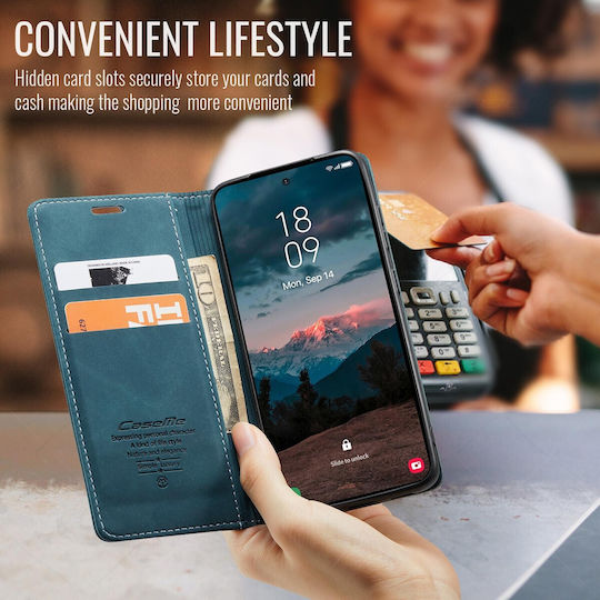 Caseme 013 Samsung Galaxy S26 Plus 5g Retro Leather Θήκη Βιβλίο Blue