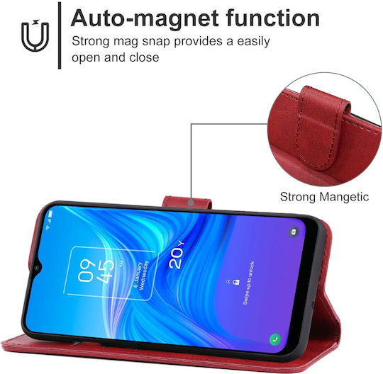 Book Tempered Glass Κόκκινο (Alcatel 1S 2021)