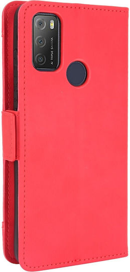Book Tempered Glass Κόκκινο (Alcatel 1S 2021)