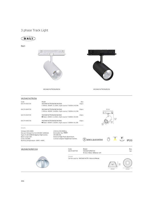 VK Lighting LED Natural White Spot in White Colour