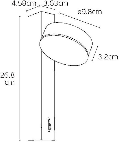 VK Lighting LED Θερμό Λευκό Σποτ σε Λευκό Χρώμα
