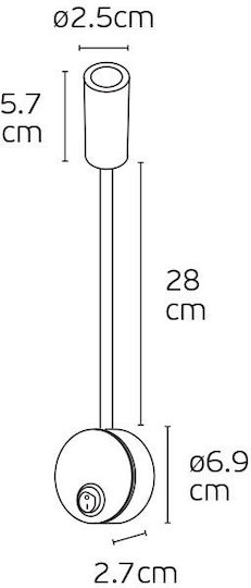 VK Lighting LED Θερμό Λευκό Σποτ σε Λευκό Χρώμα