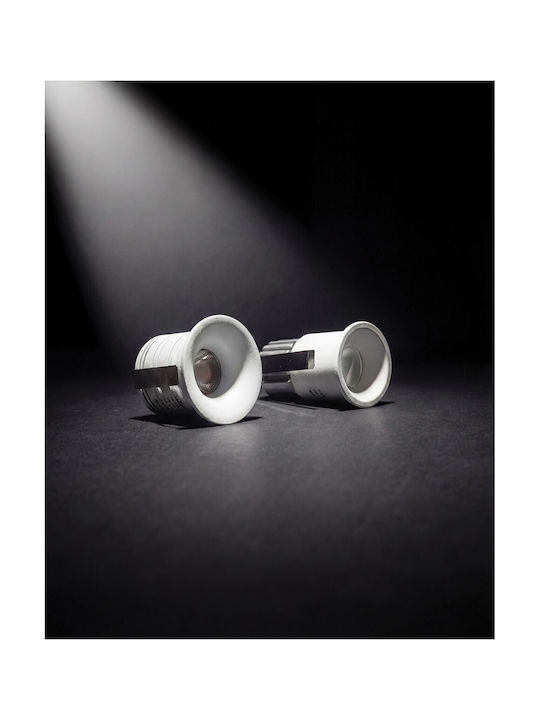 VK Lighting B W Spot Încastrat Metalic cu LED Încorporat și Lumină Albă Caldă Neagră 4.2x4.2cm