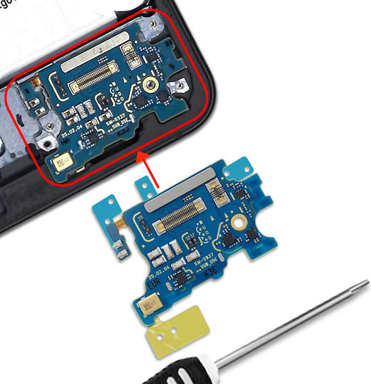 Clappio Interner Sim-Kartenleser Ersatz Galaxy S25 Edge Zum Löten Schwarz