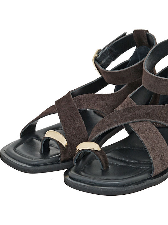 Women's Flat Sandals Brown