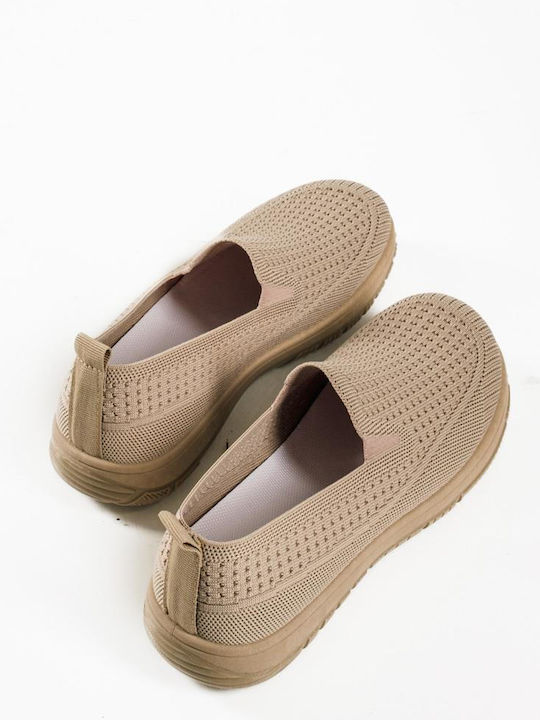 Γυναικεία Slip-On Πάνινα Μπεζ