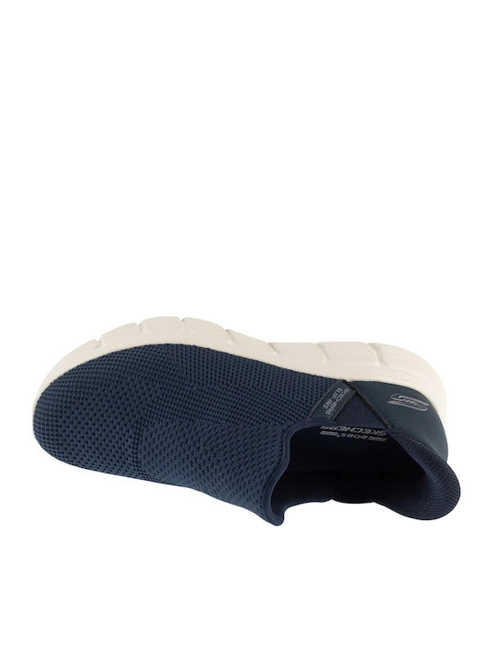 Bobs Sport B Flex Resilient Edge Canvas Men's Slip-On Blue