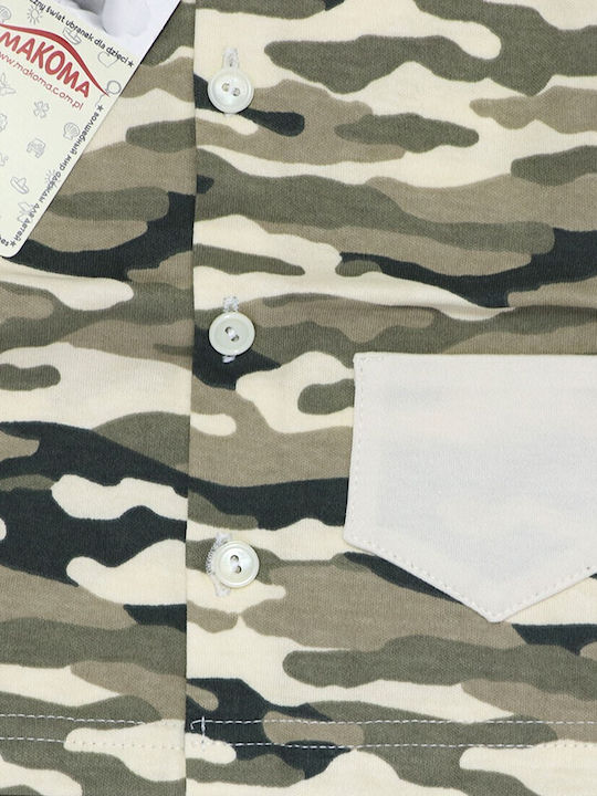 Παιδική Ζακέτα Βαμβακερή με Κουκούλα Camouflage