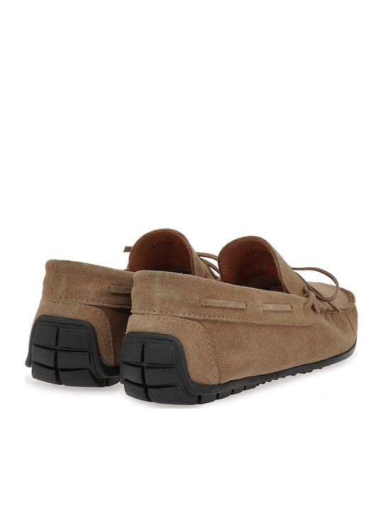 Suede Ανδρικά Boat Shoes σε Καφέ Χρώμα