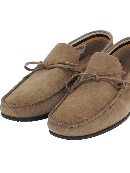 Suede Ανδρικά Boat Shoes σε Καφέ Χρώμα