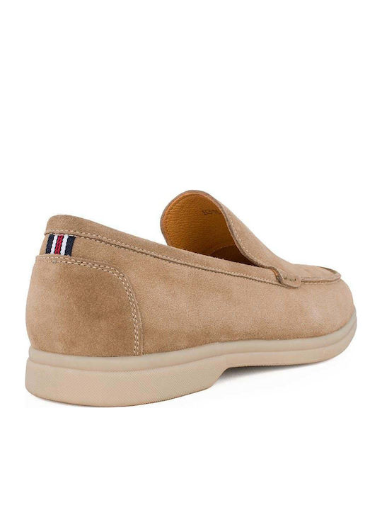 Suede Ανδρικά Loafers σε Μπεζ Χρώμα