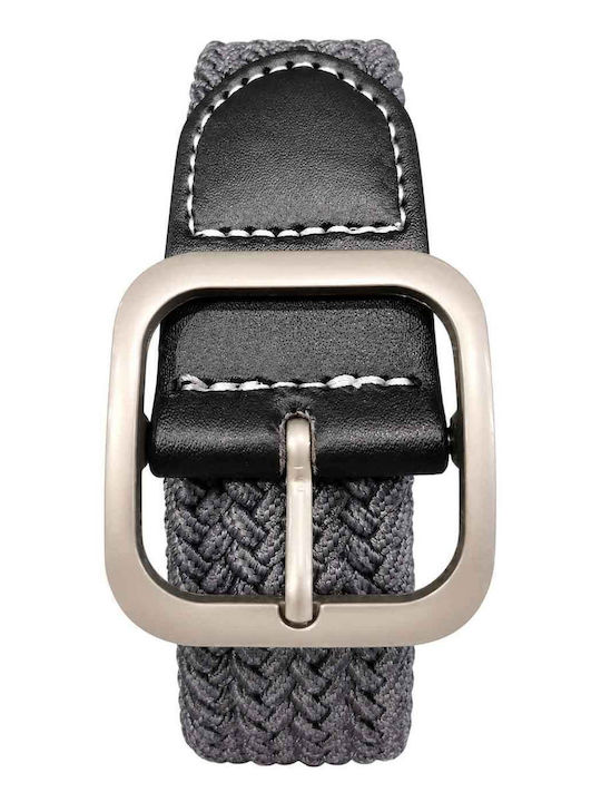 Kids Elastic Knitted Belt Boy Gray 80-90cm