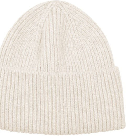 Beanie Căciulă Pentru Femei Tricotată În Culoare Ecru