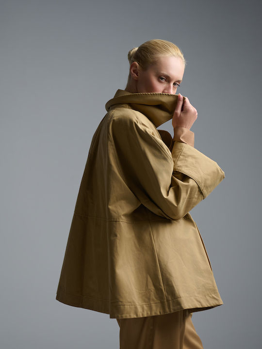 Women's Camel Half Coat