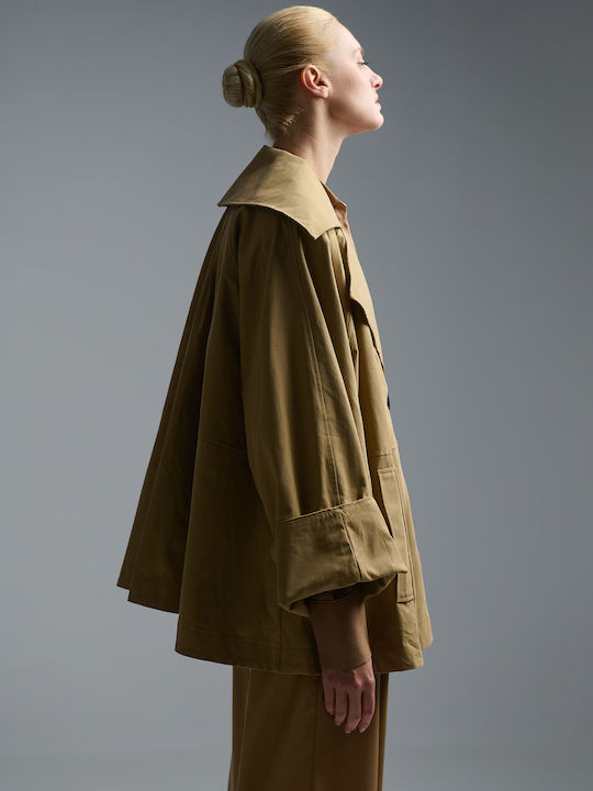 Women's Camel Half Coat