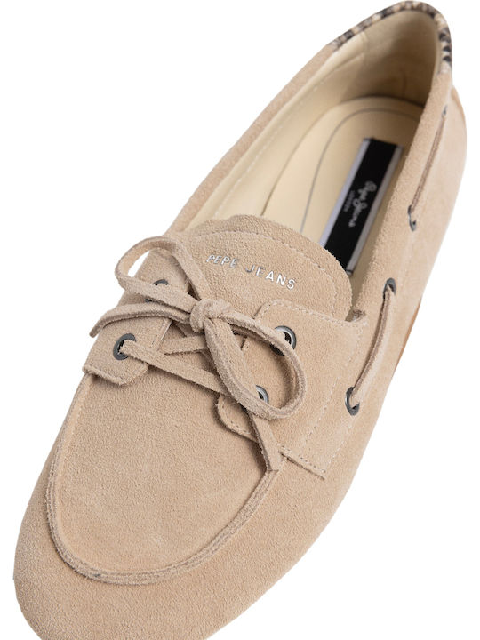 Women's Moccasins in Beige Colour