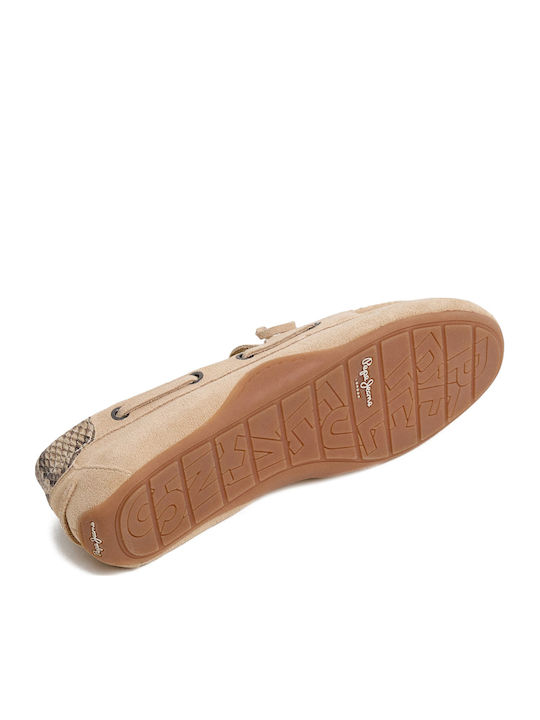 Women's Moccasins in Beige Colour