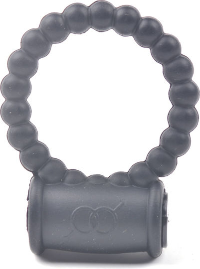 Penis Ring Beaded Ring Vibrations Silicone Black Mokko T
