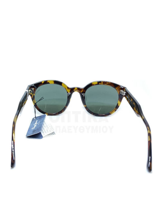 Pepe Jeans Pj7497 Γυναικεία Γυαλιά Ηλίου με Καφέ Σκελετό και Πράσινο Φακό PJ7497-119
