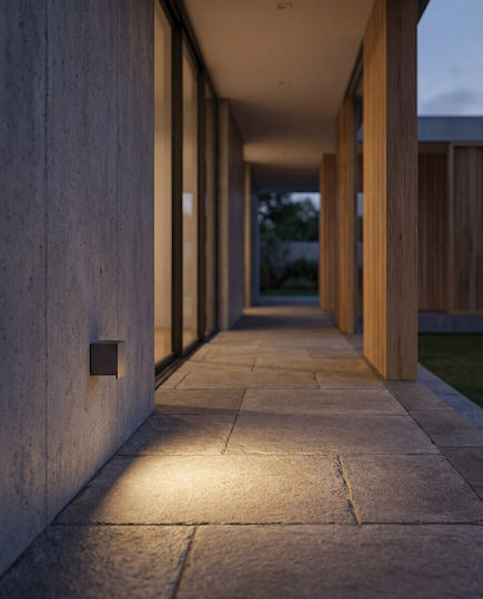 VK Lighting Επιτοίχιο Εξωτερικό Φωτιστικό LED IP65 3W με Θερμό Λευκό Φως