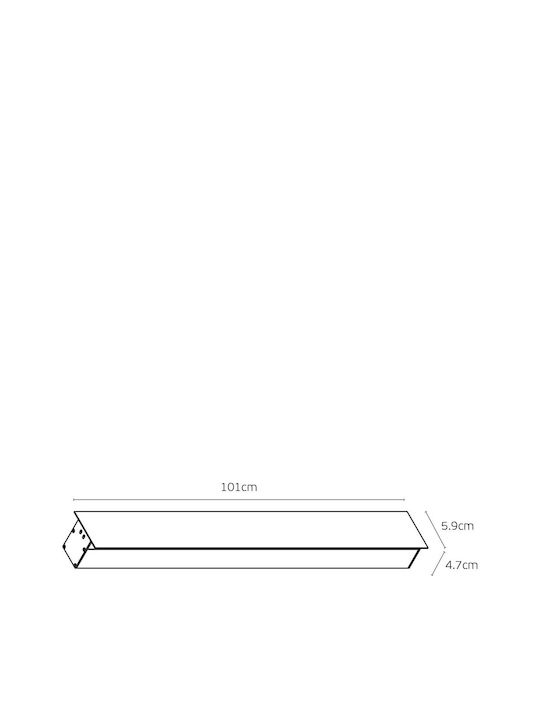 VK Lighting Επιτοίχιο Εξωτερικό Φωτιστικό LED 20W 3000K