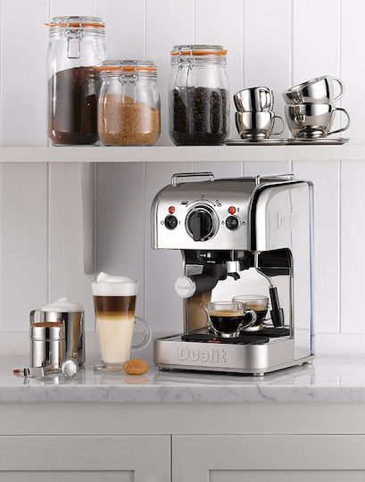 Dualit Μηχανή Espresso 1250W Ασημί DUA-84440