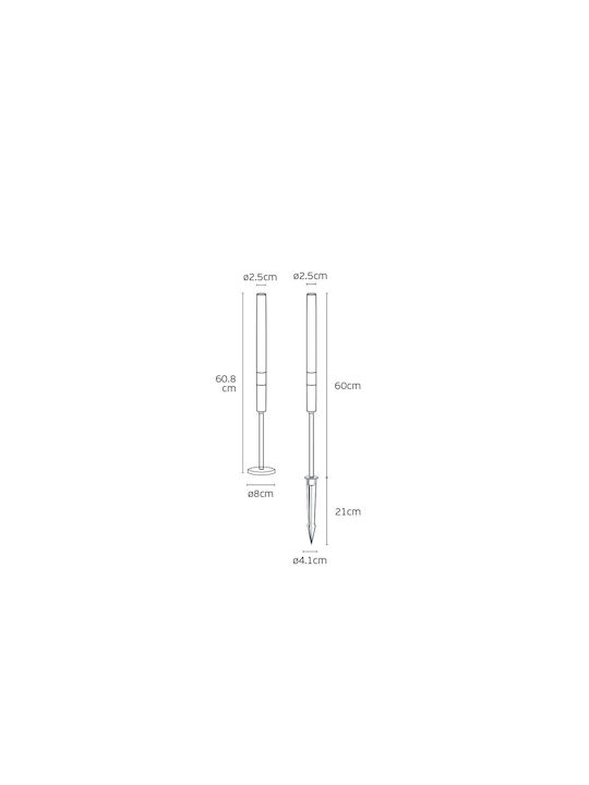 VK Lighting Φωτιστικό Δαπέδου LED 1W 60cm