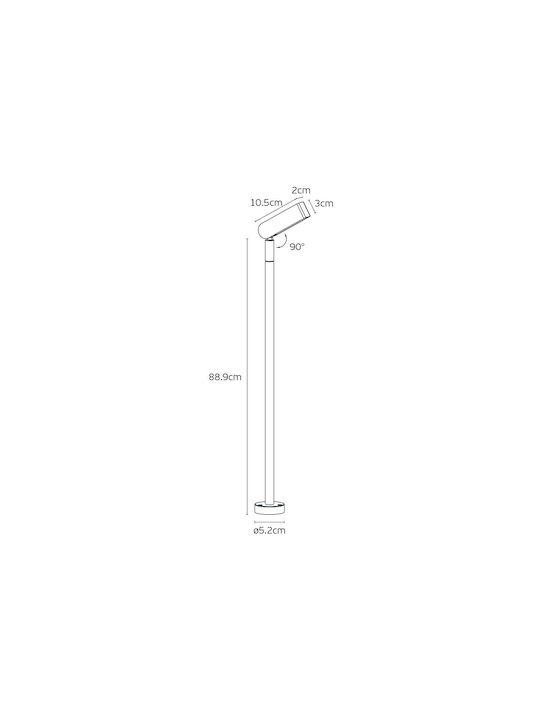 VK Lighting Φωτιστικό Δαπέδου LED 5W 88.9x90cm