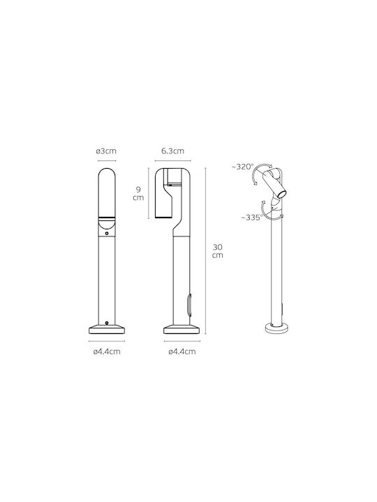 VK Lighting Φωτιστικό Δαπέδου LED 5.5W
