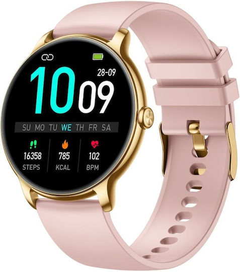 Gravity GT31-1 42mm Smartwatch with Heart Rate Monitor (Golden)