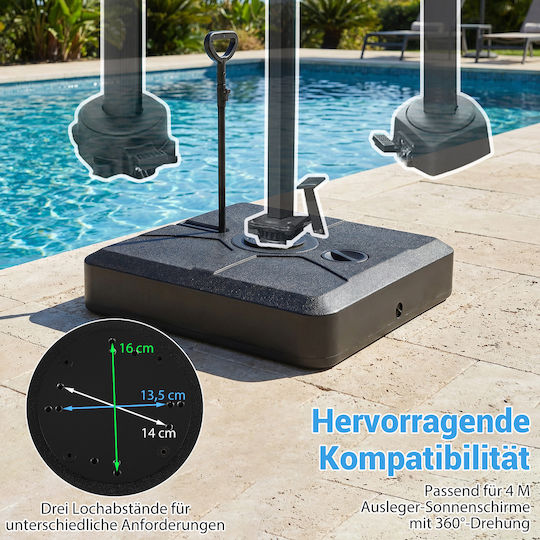 Costway Collapsible Umbrella Stand Metallic Beige 84x84x20cm