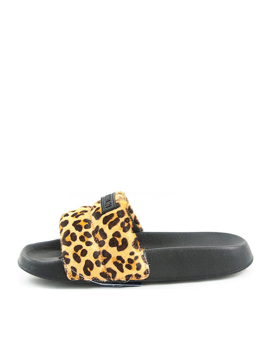 Leopar Дамски Анатомични Сандали Кафяви