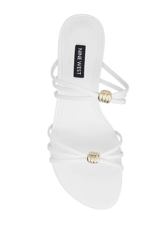 Mules With High Heel In White Colour
