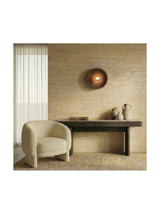 VK Lighting Φωτιστικό Τοίχου με Ντουί E27 Καφέ 40εκ.