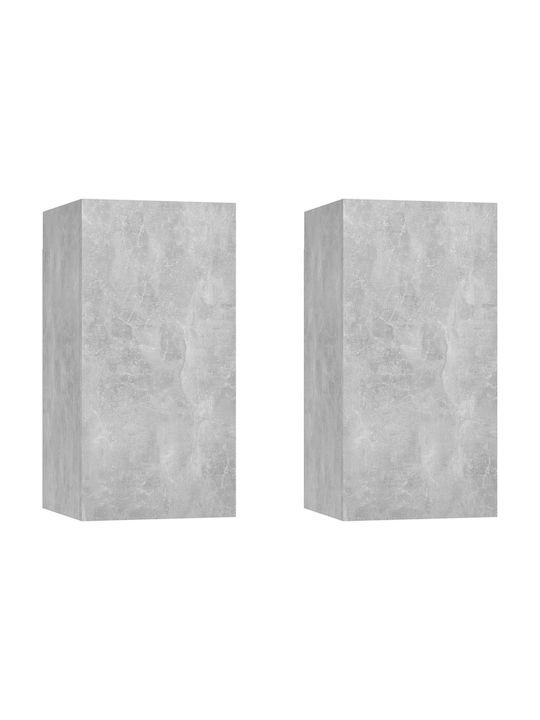 Wand-Kremlast Nütze aus Spanplatte Grau Beton 30.5x30x60cm
