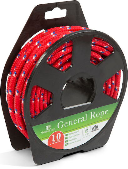 Frânghie Generală 6 Mm 10 M Polipropilenă Durabilă Interior Nailon Exterior Roșu Albastru