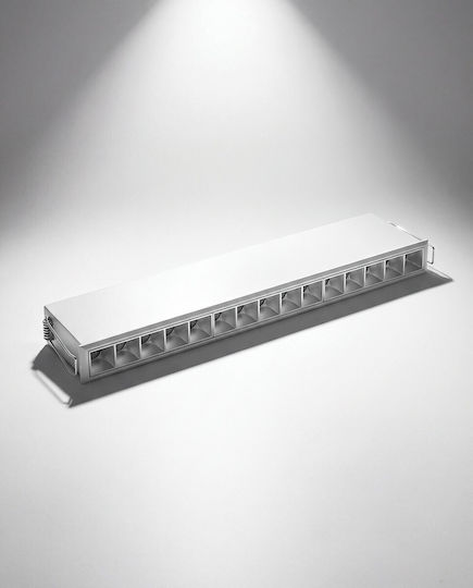 VK Lighting LED Γραμμικό Χωνευτό Φωτιστικό Οροφής 15W Θερμό Λευκό IP20 με Ρυθμιζόμενη Ένταση Μ41.2xΒ4.9xΥ4.5εκ.