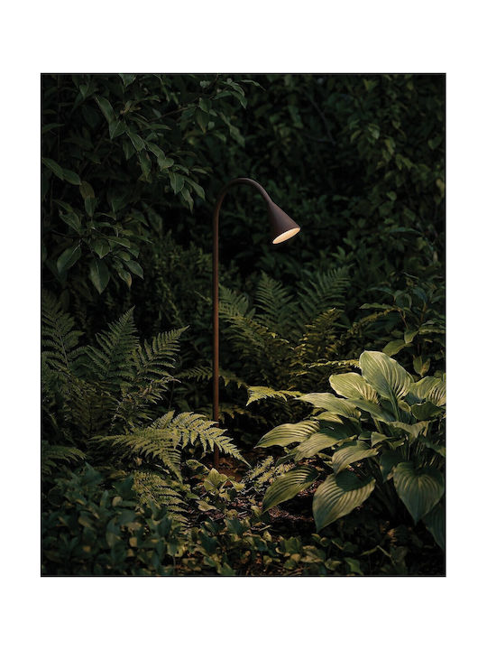 VK Lighting Outdoor LED Floor Lamp for Exterior Spaces 5W with Warm White Light IP65 Brown