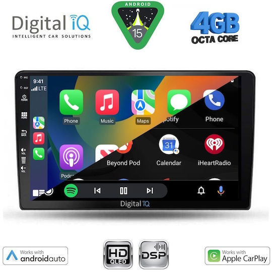 Digital IQ Car Audio System for Toyota Corolla Verso 2000-2004 Bluetooth USB WiFi GPS Apple CarPlay Android Auto with 9" Touch Screen