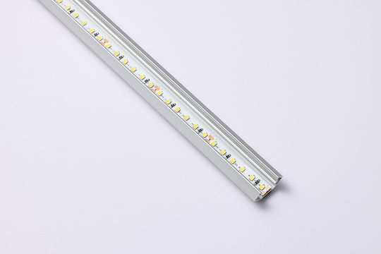 VK Lighting Προφίλ Αλουμινίου Ταινίας LED Γωνιακό με Οπάλ Κάλυμμα 200x0.2x0.2εκ.