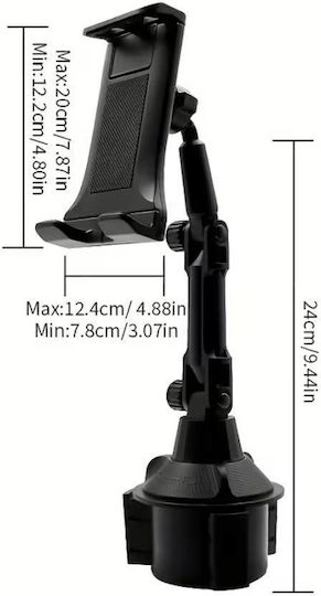 Car Mobile Mount with Adjustable Hooks Black
