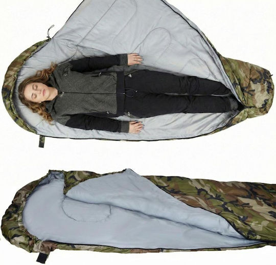 Enero Sleeping Bag Μονό 3 Εποχών Camo